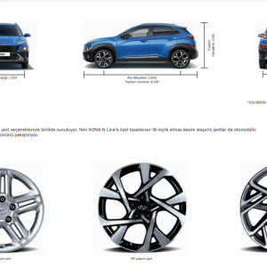 2022 Model Hyundai Yeni Kona Boyutlar Ve Jantlar
