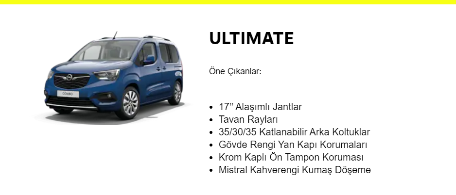2022 Model Opel Combo Life Ultimate