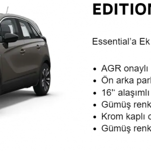 2022 Model Opel Yeni Crossland Edition